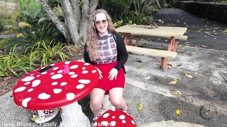 Outdoor Titty & Butt Tease Throughout the Reserve Ends with Hard Daybed Sex