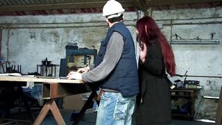 Redhead honey and her black ally get anally screwed in foursome