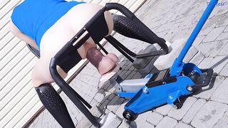 Car Jack Fetish. Giant Monster Sex-toy Sluggishly Goes Into CONSTRICTED Stepsister's Vagina. Kinky Outdoor Masturbation