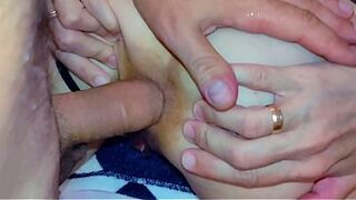 Pov anal with close up scenes filming with slim wife