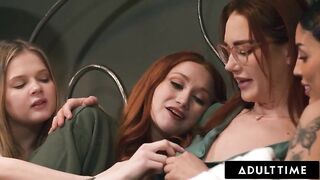 ADULT TIME - mother I'd like to fuck Siri Dahl Comforts stepbae Scarlet Skies & Her Besties With A Hawt Foursome!