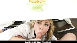 ❤️FamilyStrokes - Dad bangs step daughter each time mom leaves
