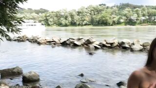 German Teen caught three times whilst screwing at the Danube