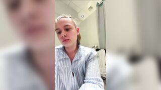 Hard screwing in public fitting room