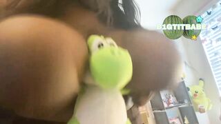 Large Titties underneath Plushie
