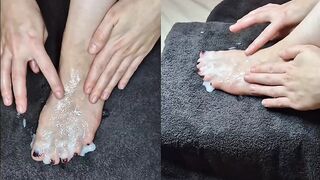 That guy took me missionary legs up then cowgirl doggy & glazed my feet compilation