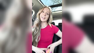 Taking my fresh peach toy throughout the drive thru!! Let's watch if I can order out of cumming 1st!