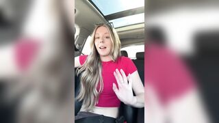 Taking my fresh peach toy throughout the drive thru!! Let's watch if I can order out of cumming 1st!
