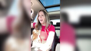 Taking my fresh peach toy throughout the drive thru!! Let's watch if I can order out of cumming 1st!