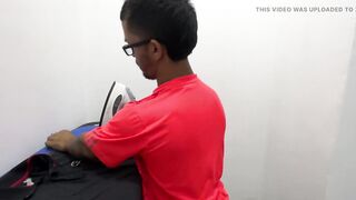 Midget Stepdad Irons Garments During the time that His Wicked Hawt Stepsons Bang Hard Behind His Back. in the End It Catches Us!!