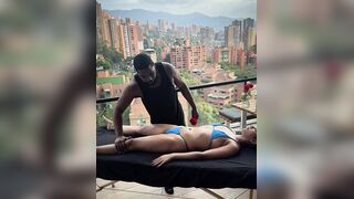 This babe receives an private romantic massage from her ebony ally