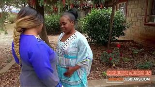 The nasty big beautiful woman BLACK LESBO had her girlfriend screaming on her GIANT BELT-ON