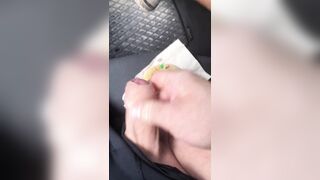 Risky Vehicle Masturbation At The Jobsite Cumming on a cookie and eating it for u during the time that on break