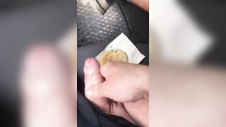 Risky Vehicle Masturbation At The Jobsite Cumming on a cookie and eating it for u during the time that on break