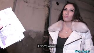 Public Agent - Breathtaking natural model from France has sexy constricted snatch