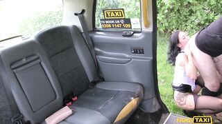 Fake Taxi - Darksome Haired mother I'd like to fuck Caught Peeing and Sucking Penis