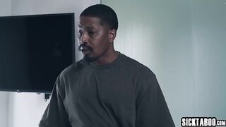 Kinky stepsister Nicole Nichols gets drilled by her large wang ebony stepdad