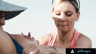 Sneaky mother I'd like to fuck Eats Sexy Neighbour's Vagina