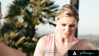 Sneaky mother I'd like to fuck Eats Sexy Neighbour's Vagina