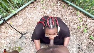 Gothic Black big beautiful woman Screws Random BBC On A Trailway