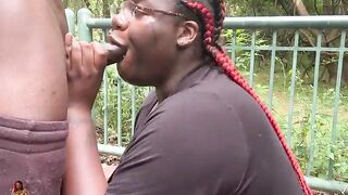 Gothic Black big beautiful woman Screws Random BBC On A Trailway