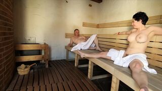 Truly Risky and Fast Banging in a Sauna, Squirting in the Throat of Dada Deville Raw Movie (original)
