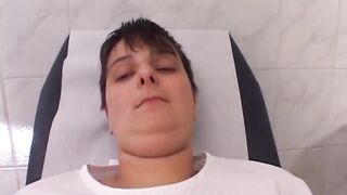 Lewd Nurses Stretch Patient with Biggest Purple Sex toy