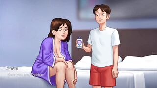 Anon gives Debbie a surprise massage - summer time saga gameplay