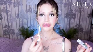 Lips Fetish Glitter Gloss Tease with My Obese Lips