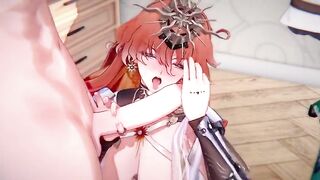 Wuthering Waves - Aogusita Vehement Hardcore Sex with Rover - CG Manga Animation