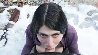 Large butt alternative gets screwed in an abandoned hotel - public