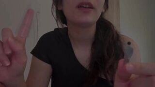 Giantess Beauty Threatens to Drink a Small Guy Then Gives Him a Huge Milk Washroom