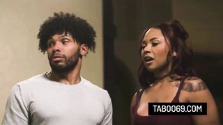 Black Hottie Submits to Creepy Neighbour And Have Trio Just to Keep Her Messy Secret
