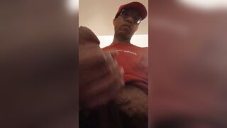 BBC STROKING IN VIDEO THEATER WATER CLOSET STALL