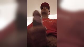 BBC STROKING IN VIDEO THEATER WATER CLOSET STALL