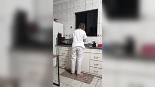 The Maid Got Drilled in the Booty in the Kitchen During the time that Washing the Dishes