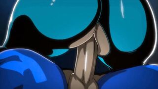 Ebony Cat Bows Over The Rooftop – Spider-Stud Rams His Large Ramrod Inside Her Snatch