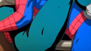 Ebony Cat Bows Over The Rooftop – Spider-Stud Rams His Large Ramrod Inside Her Snatch