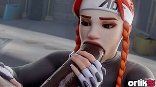 Brigitte 1st Date Gone Wrong Large Ebony Weenie Anal Creampie - Overwatch CG Porn Animation