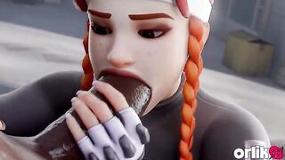 Brigitte 1st Date Gone Wrong Large Ebony Weenie Anal Creampie - Overwatch CG Porn Animation