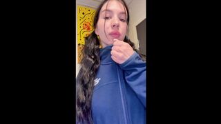 alessia green. cute cutie screams during intensive cum hits. hard blow job session with petite breasts