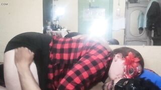 giving a kiss and touching my girlfriend very adorable