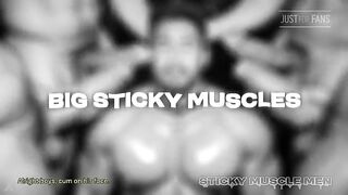 Sticky Muscle Dudes Day 84 Preview, AI-Generated Muscle Boyz, Large Knobs, Large Cum Loads