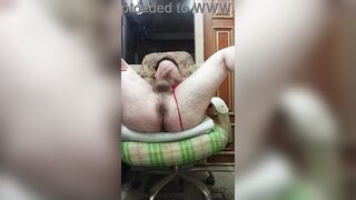 Russian homosexual stud with a giant butt and a tiny jock masturbates on camera!
