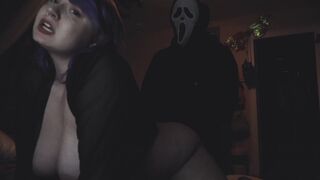 Mr. Ghostface sneaks up on Cara May trailer