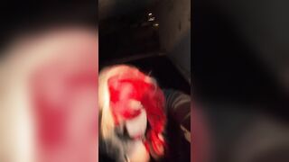 Masturbating in a public washhouse