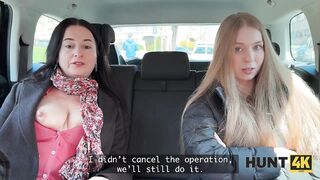 HUNT4K. My Mama and me showing our Boobs and snatch to a Stranger