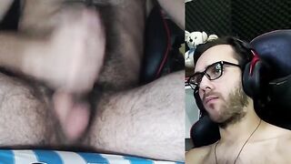 Look at these eyes! Homosexual Argentinian masturbating and ejaculating a massive load, hirsute amateur...