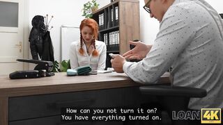 LOAN4K. Lucianna Lucci came into the office with a dildo