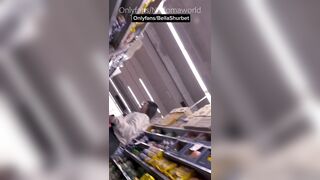 ANAL-ACT OF LOVE - Shopping in a Petticoat out of Pants with a toy in the Booty